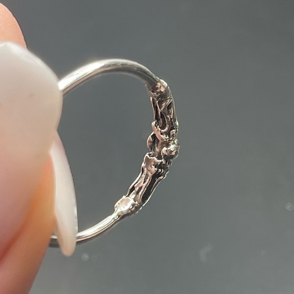 Solid 925 Silver Boho Ring Size 9 - image 5